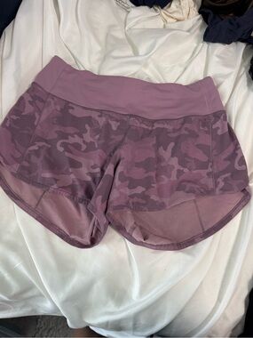 lululemon athletica Mauve Camo High-Rise Running Shorts